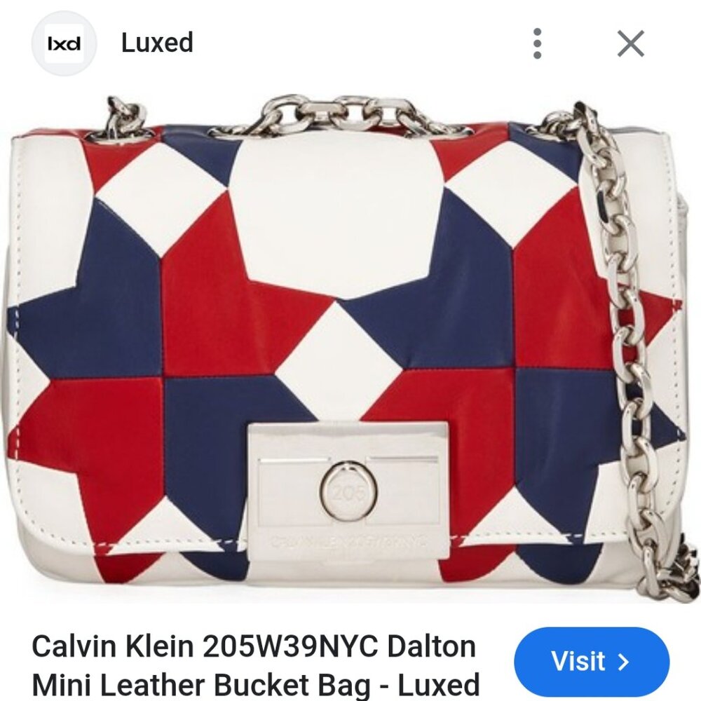 Calvin Klein 205 W39 NYC Lemoyne Star Patchwork Quilted Leather Bag